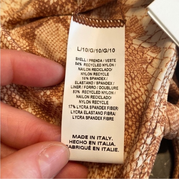 NWT Vitamin A Bottom 'Milana' Bikini in Sand Snake. Size 10/L - Picture 6 of 8